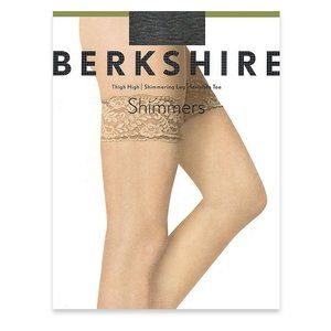 Berkshire Queen Shimmers Ultra Sheer Lace Top Thigh High 1340